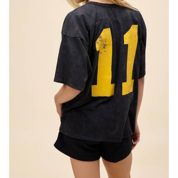 NEW DAYDREAMER 11 oversized jersey tee in washed black - Picture 2 of 7